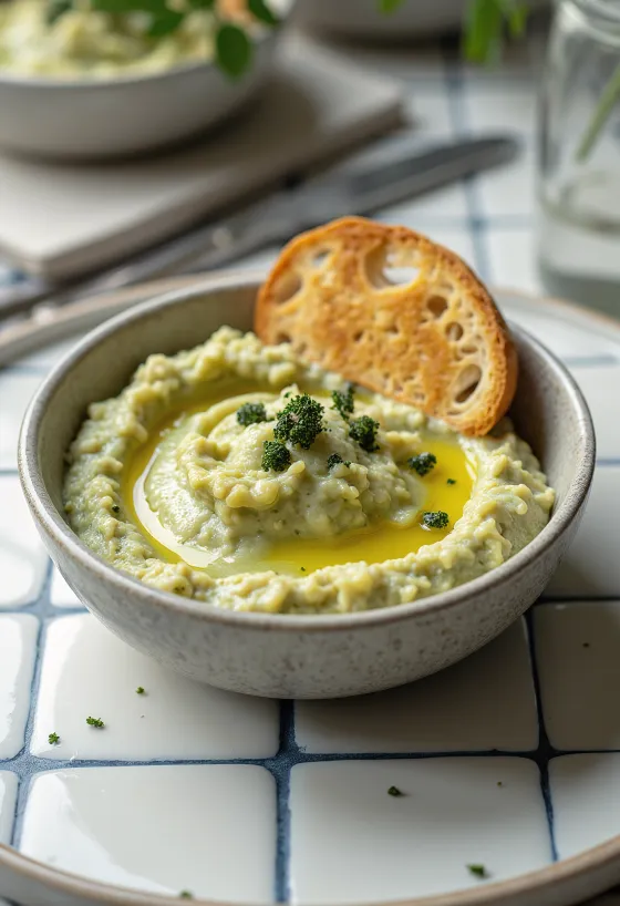 Prebiotički pesto od artičoke, poslužen s tjesteninom, bogatih okusa
