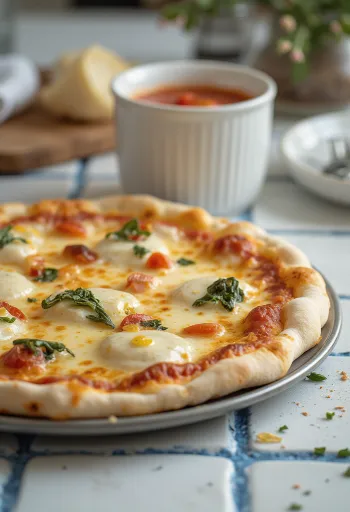 Pizza alla Ricotta s ricottom i sirom