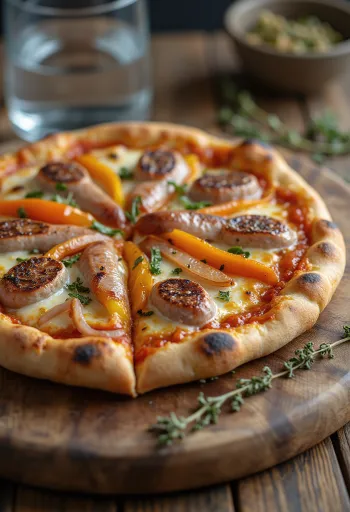 Pizza Viennese s austrijskom kobasicom, paprikom i mozzarellom