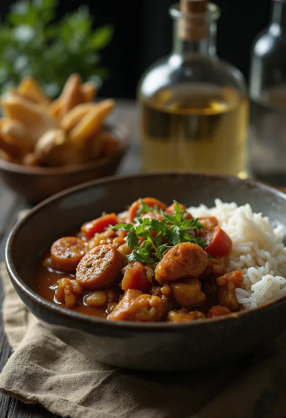 Gumbo s rajčicom u loncu