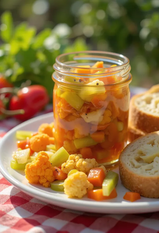 Ljuta giardiniera poslužena