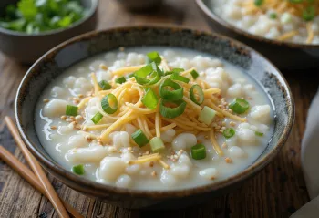 Congee s đumbirom u zdjelici