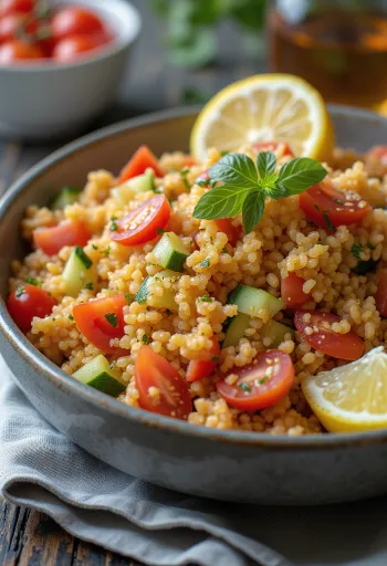 Salata od bulgura s rajčicom i svježim povrćem