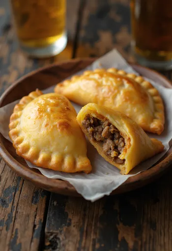Empanadas s govedinom poslužene sa svježom salatom