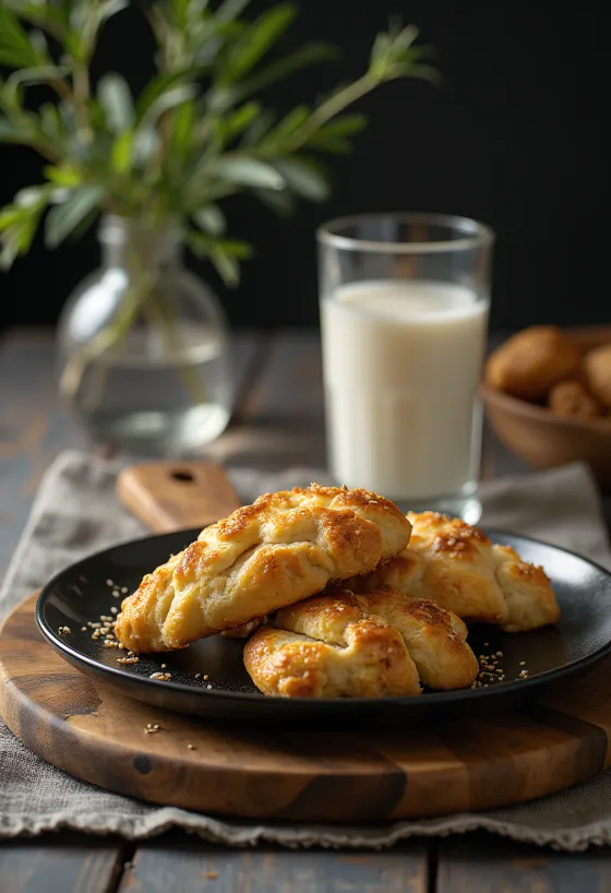 Lažne pogačice s čvarcima poslužene