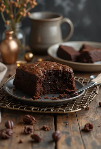 Domaća čokoladna torta poslužena