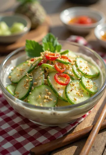 Amazuzuke japanska salata od krastavaca, sa sjemenkama sezama i čili papričicom