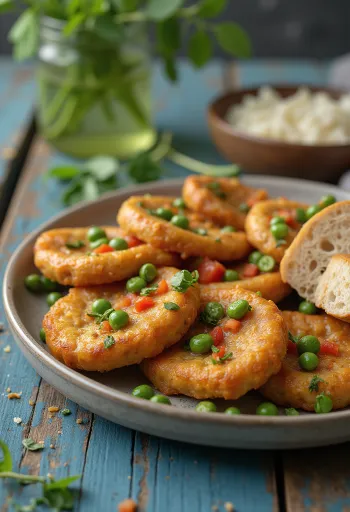 Falukorv s veganskom alternativom, poslužen sa zelenim začinima