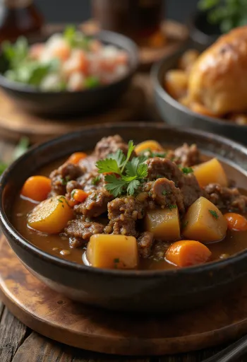 Estofado de carne serviran