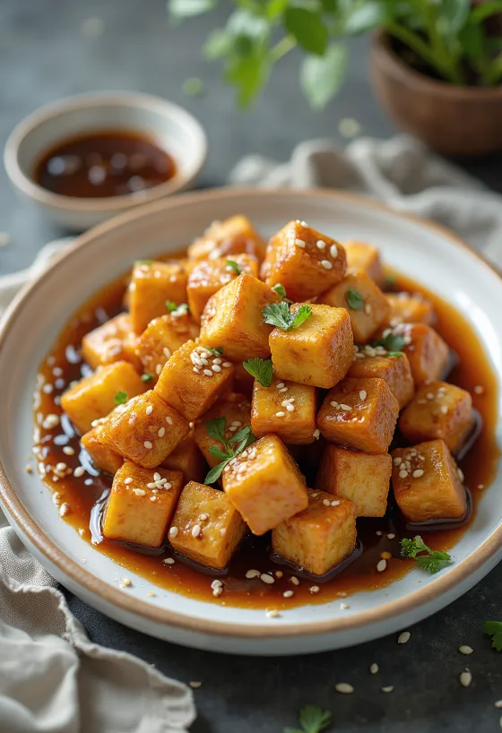 Prženi tofu u umaku s peršinom