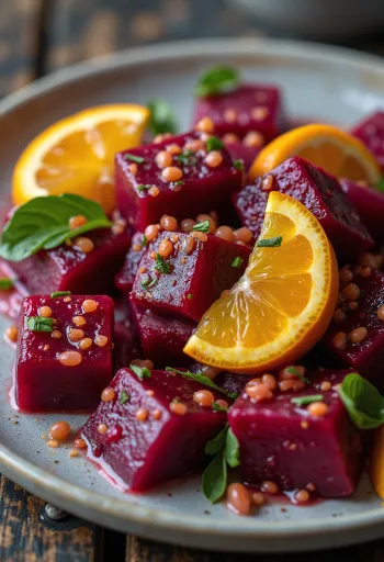 Salata od cikle s preljevom od naranče i svježim peršinom