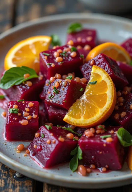 Salata od cikle s preljevom od naranče i svježim peršinom