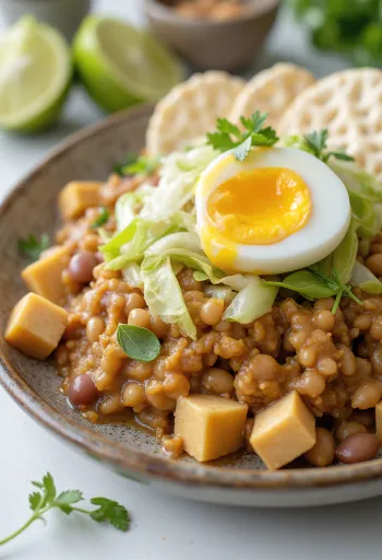 Gado-gado s krekerima od riže, svježim povrćem, tofuom i kikirikijem