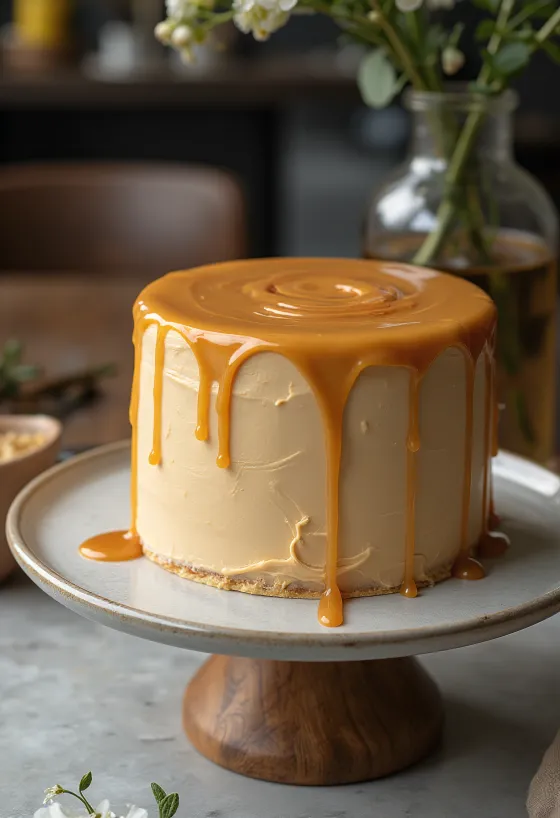 Torta od karamele poslužena