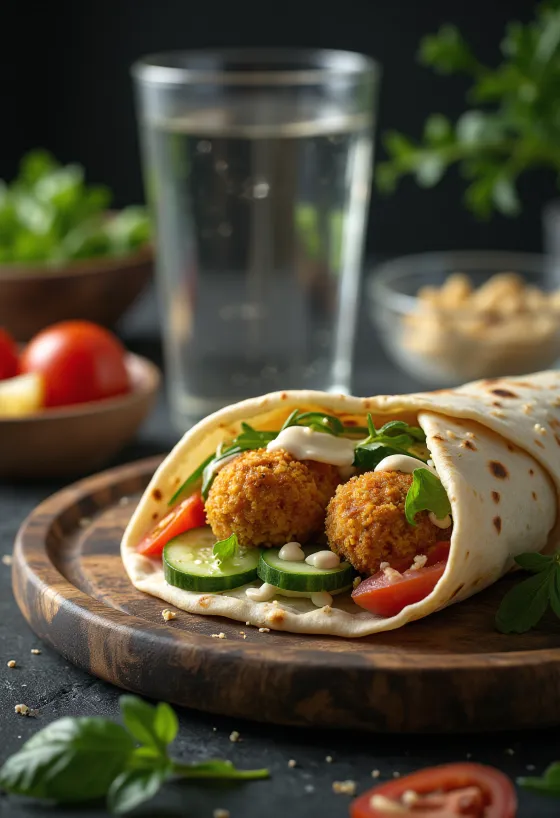 Wrap s falafelom od batata i povrćem