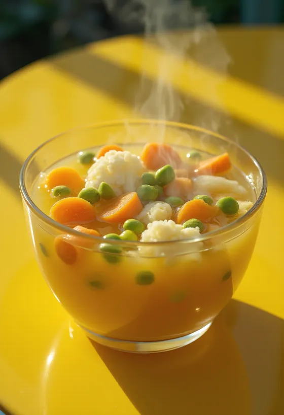 Svježa povrtna juha s mrkvom, celerom i peršinom