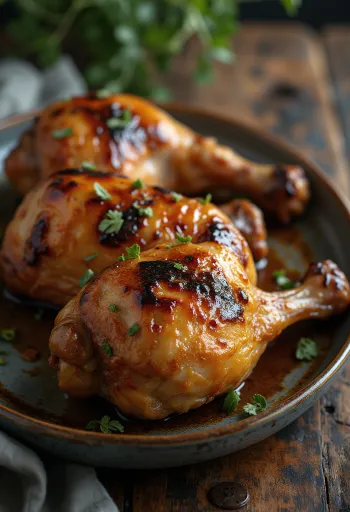 Grilani pureći bataci posluženi sa svježim začinskim biljem i pečenim povrćem.