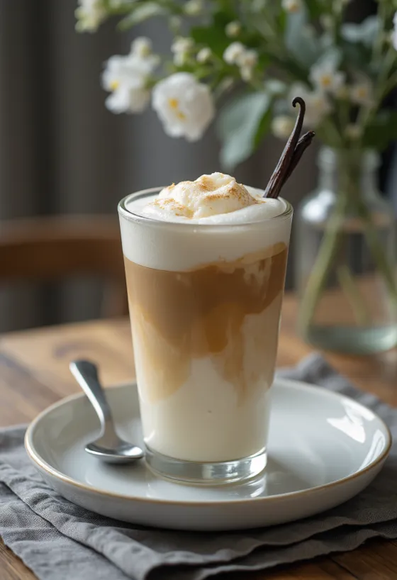 Latte s vanilijom svježe serviran