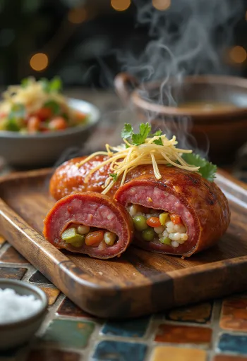 Abai Soondae poslužen, narezan, s bogatim punjenjem