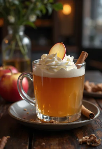 Cider s rakijom od jabuke serviran u čaši