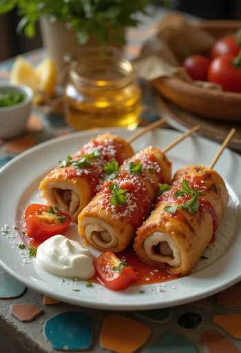 Beyti Kebab s mesom s roštilja i umakom od rajčice