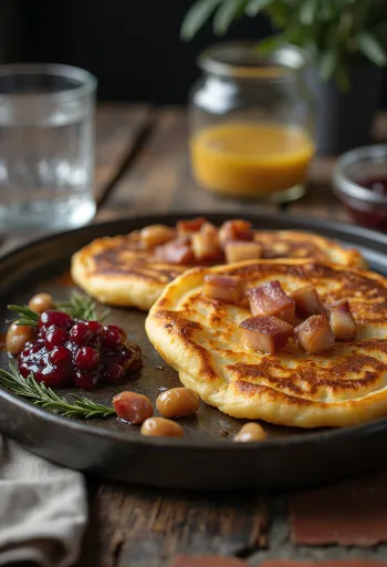 Fläskpannkaka servirana