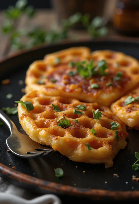 Crumpet s dimljenom paprikom, svježe pečen, zlatnosmeđe vanjštine
