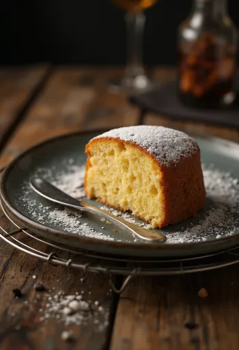 Torta od smeđeg maslaca poslužena narezana