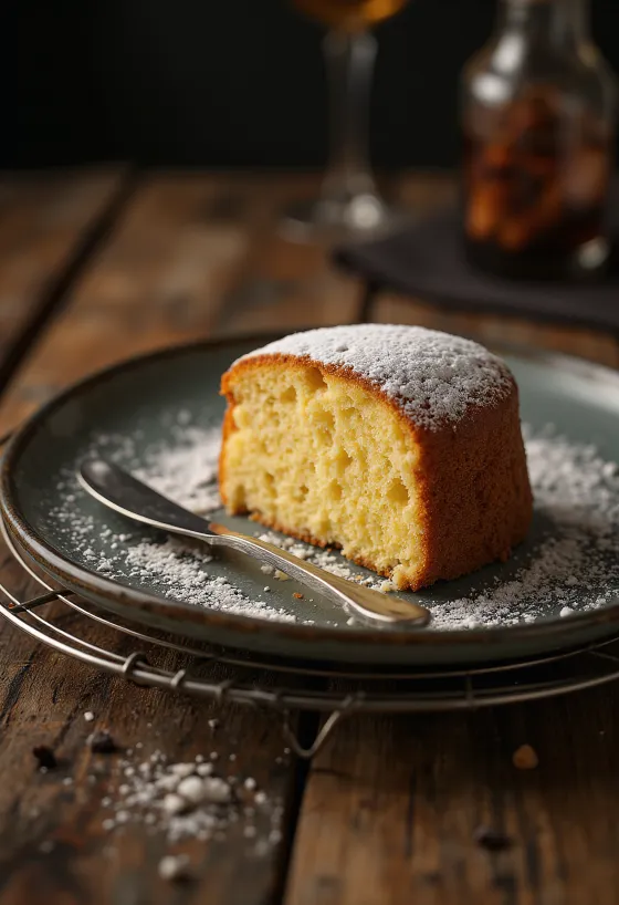 Torta od smeđeg maslaca poslužena narezana