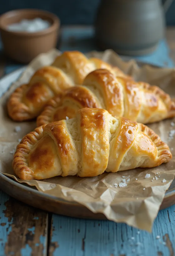 Klasični Cornish pasty, pečen do zlatnosmeđe boje