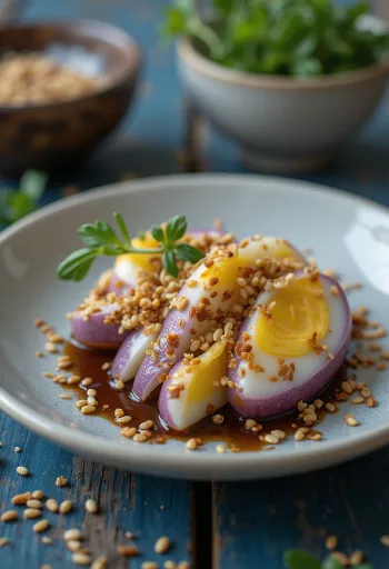 Gaji Namul – korejski pareni patlidžan posut sezamom, serviran