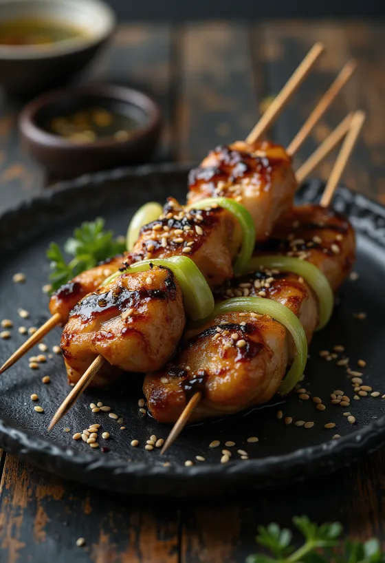 Negima yakitori ražnjići