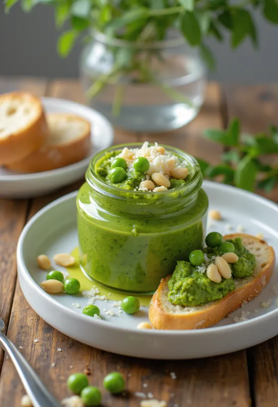 Pesto s graškom i mentom, svježi zeleni umak