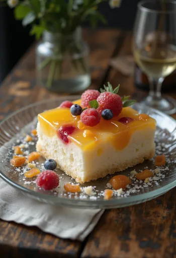 Voćna torta s rižinim brašnom u elegantnoj prezentaciji