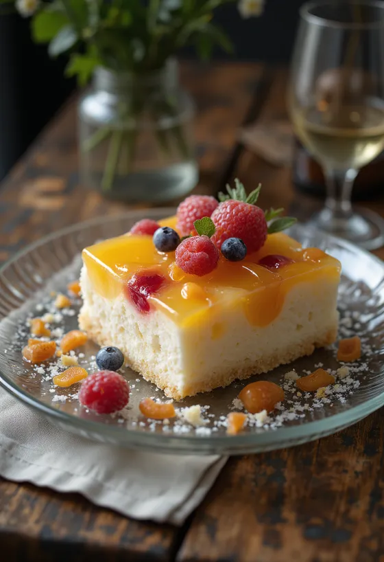 Voćna torta s rižinim brašnom u elegantnoj prezentaciji