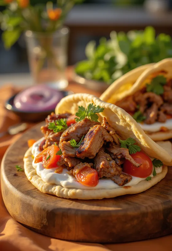 Pita s janjećim gyrosom i svježim tzatzikijem