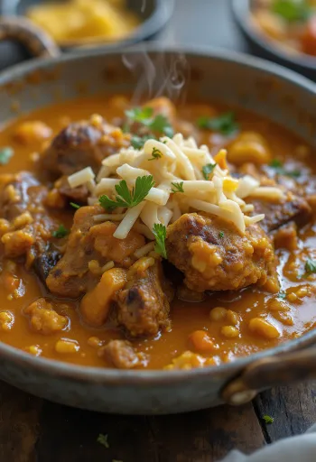 Kozji curry poslužen s rižom