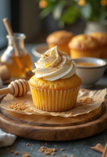 Cupcakes s medom i mascarpone kremom