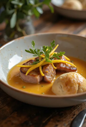 Svinjski lungić serviran u lovačkom umaku