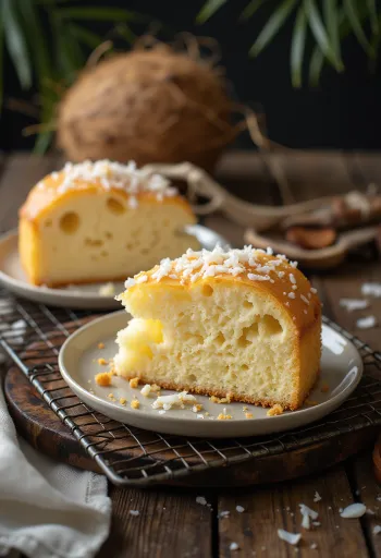 Kokos biskvit poslužen