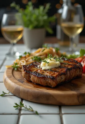 Grilani filet klokana poslužen s pečenim povrćem