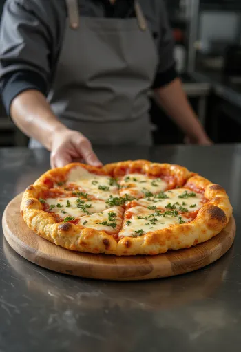 Podloga za pizzu od cvjetače s veganskim nadjevom poslužena