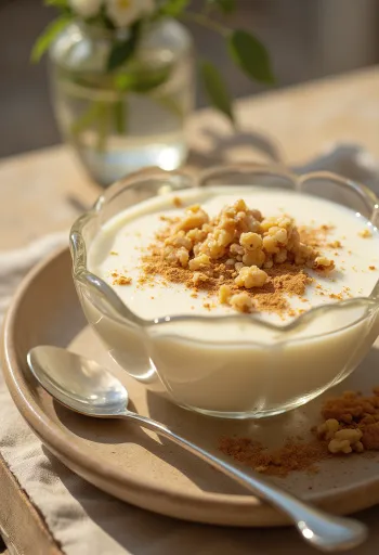 Kharvas s mlijekom u prahu, ukrašen svježim orasima i korijanderom