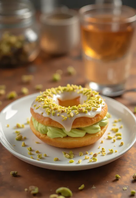 Krafne s pistacijama poslužene