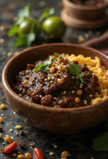 Mole poblano poslužen s piletinom i rižom