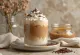 Frappuccino s medom i čokoladom u čaši
