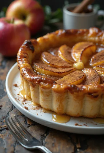 Tarte Tatin s cimetom, karamelizirana jabuka i zlatno-smeđe tijesto