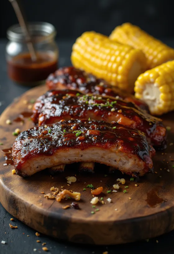BBQ rebarca s kukuruzom poslužena