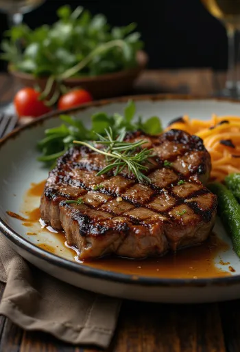 Grilani odrezak klokana poslužen