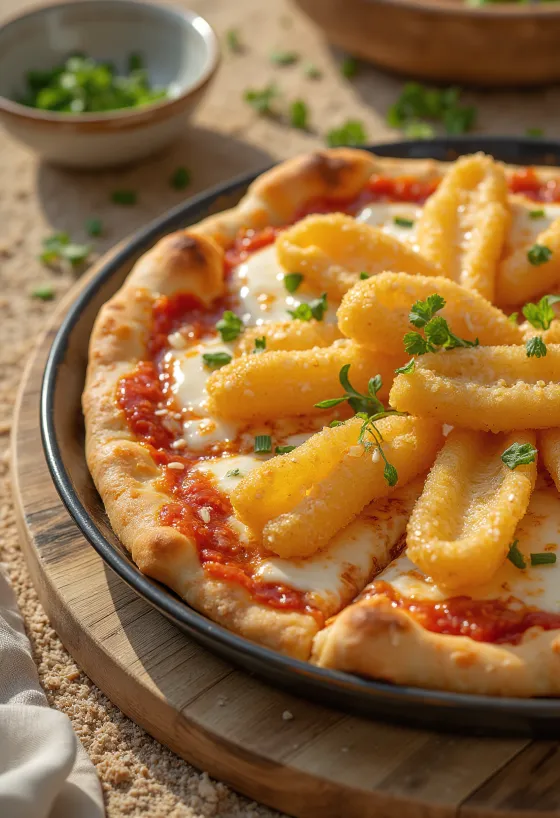 Japanska pizza s tempura povrćem